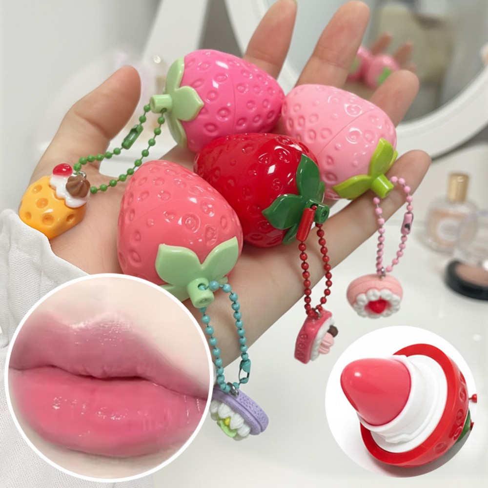 Korean Food Snacks - 4-Color Random Sending Strawberry Warm Moisturizing