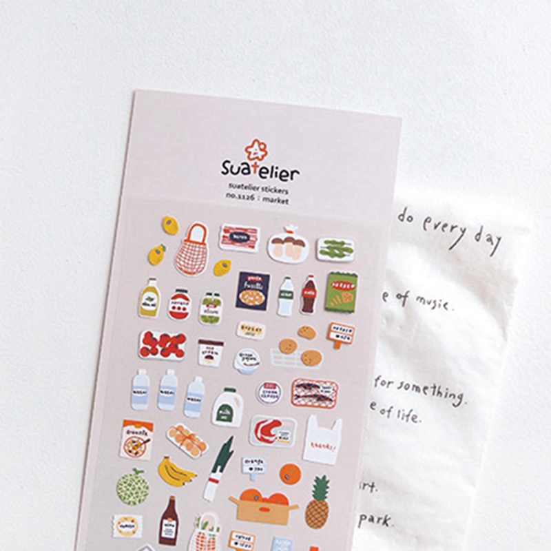 Junk Food Snacks - Suatelier No.1126 “Market” Sticker Scrapbooking Cute