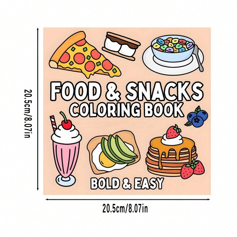New Food & Snack Themed Colori - огляд і ціна Food And Snacks Coloring Book