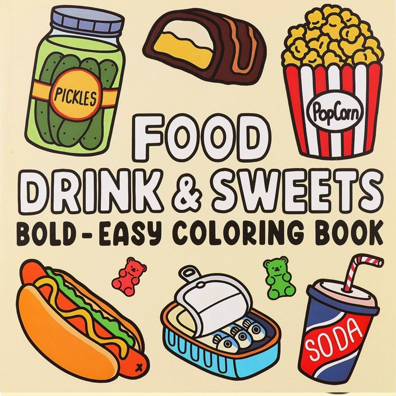 Food Drinks and Desserts Color - огляд і ціна Food And Snacks Coloring Book