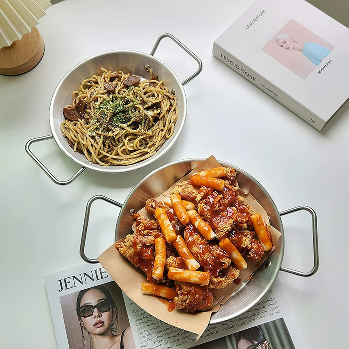 ins stainless steel double-han - огляд і ціна Korean Food Snacks
