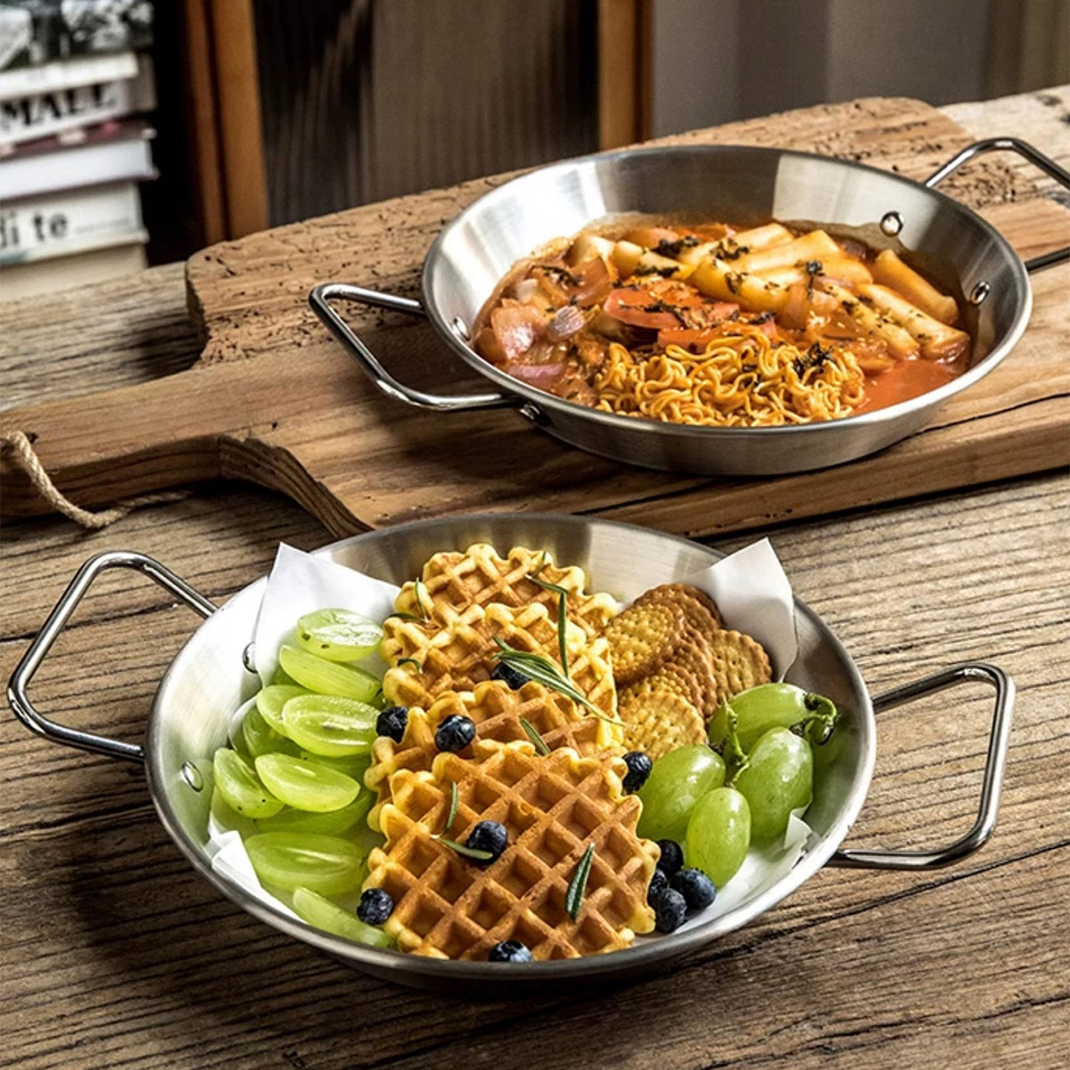 ins stainless steel double-han - огляд і ціна Korean Food Snacks