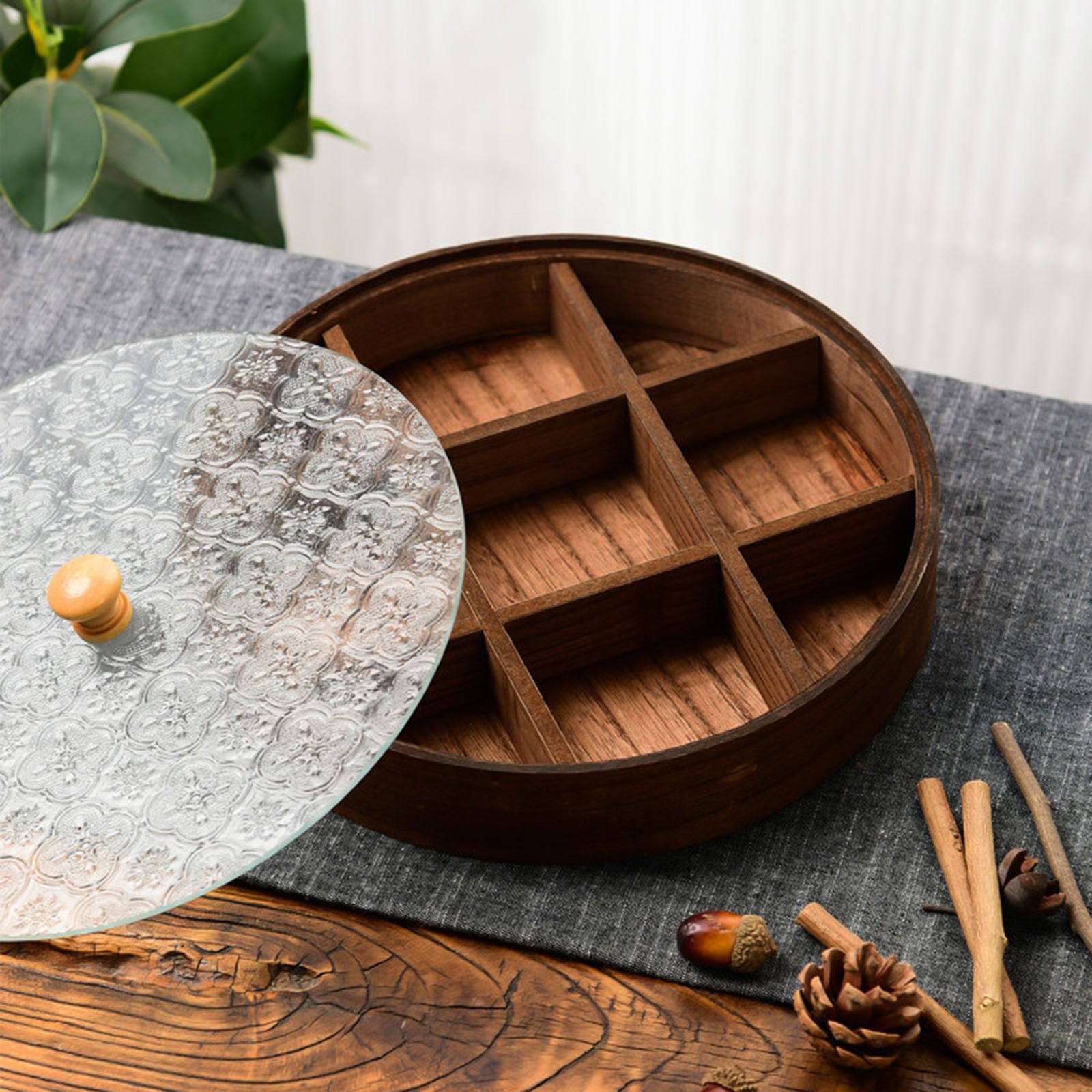 Wooden Glass Serving Bowl with - огляд і ціна Food Platter Snacks