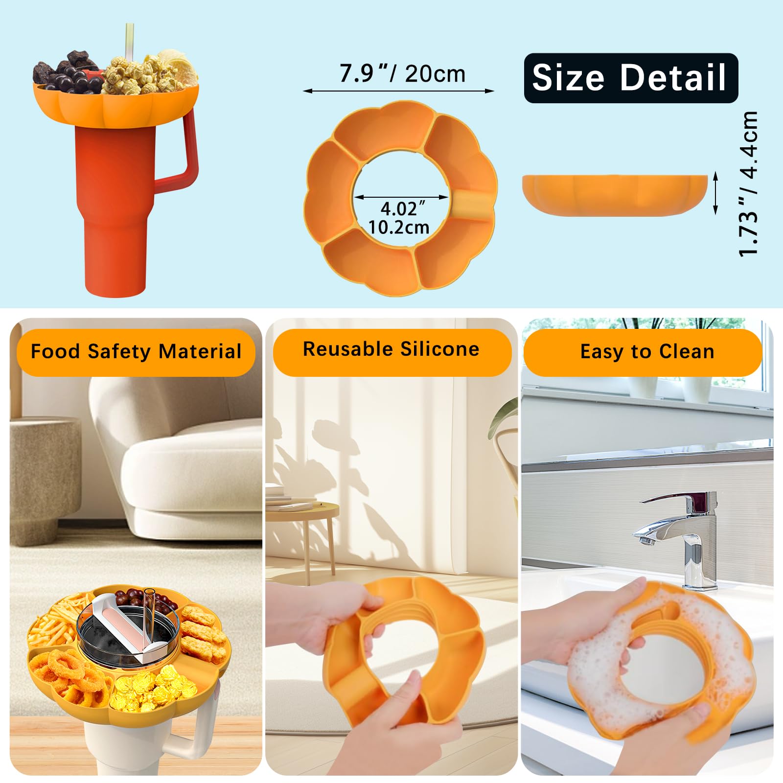 Reusable Silicone Snack Platte - огляд і ціна Food Platter Snacks