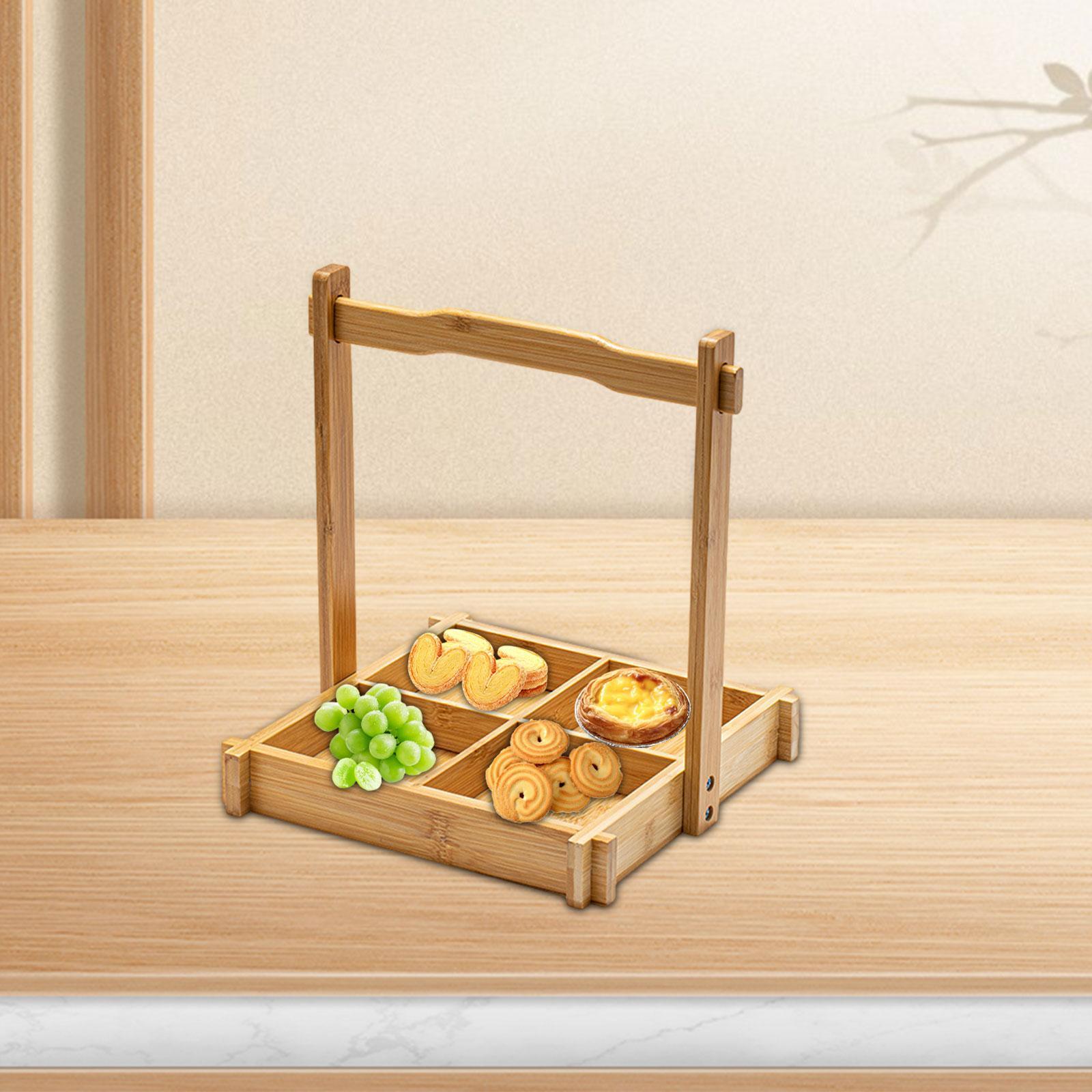 Bamboo Nuts Platter Tray Secti - огляд і ціна Food Platter Snacks