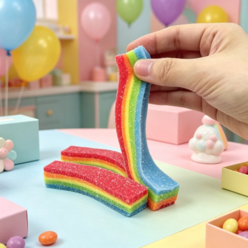 Squishy Rainbow Strip Stress B - огляд і ціна Candy Sour Strip