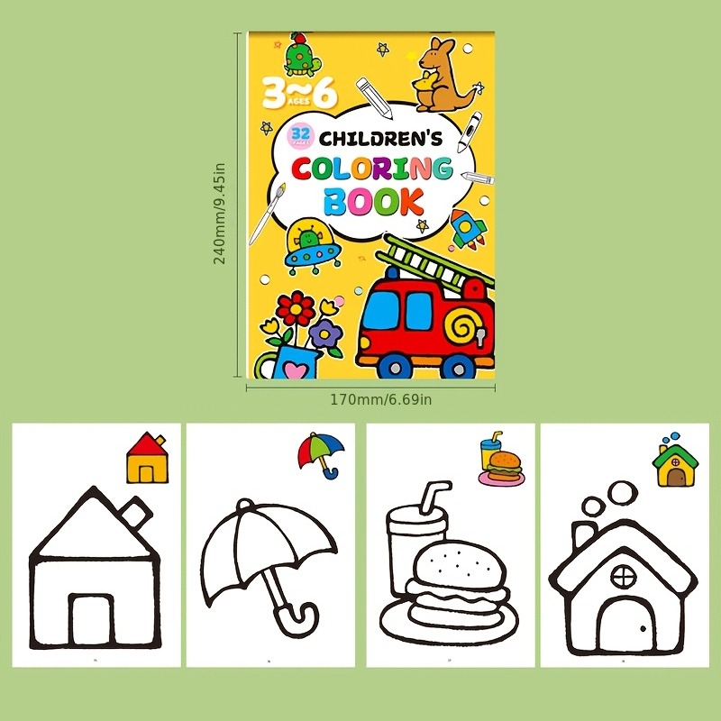 Children's Drawing Book, Conta - огляд і ціна Food And Snacks Coloring Book
