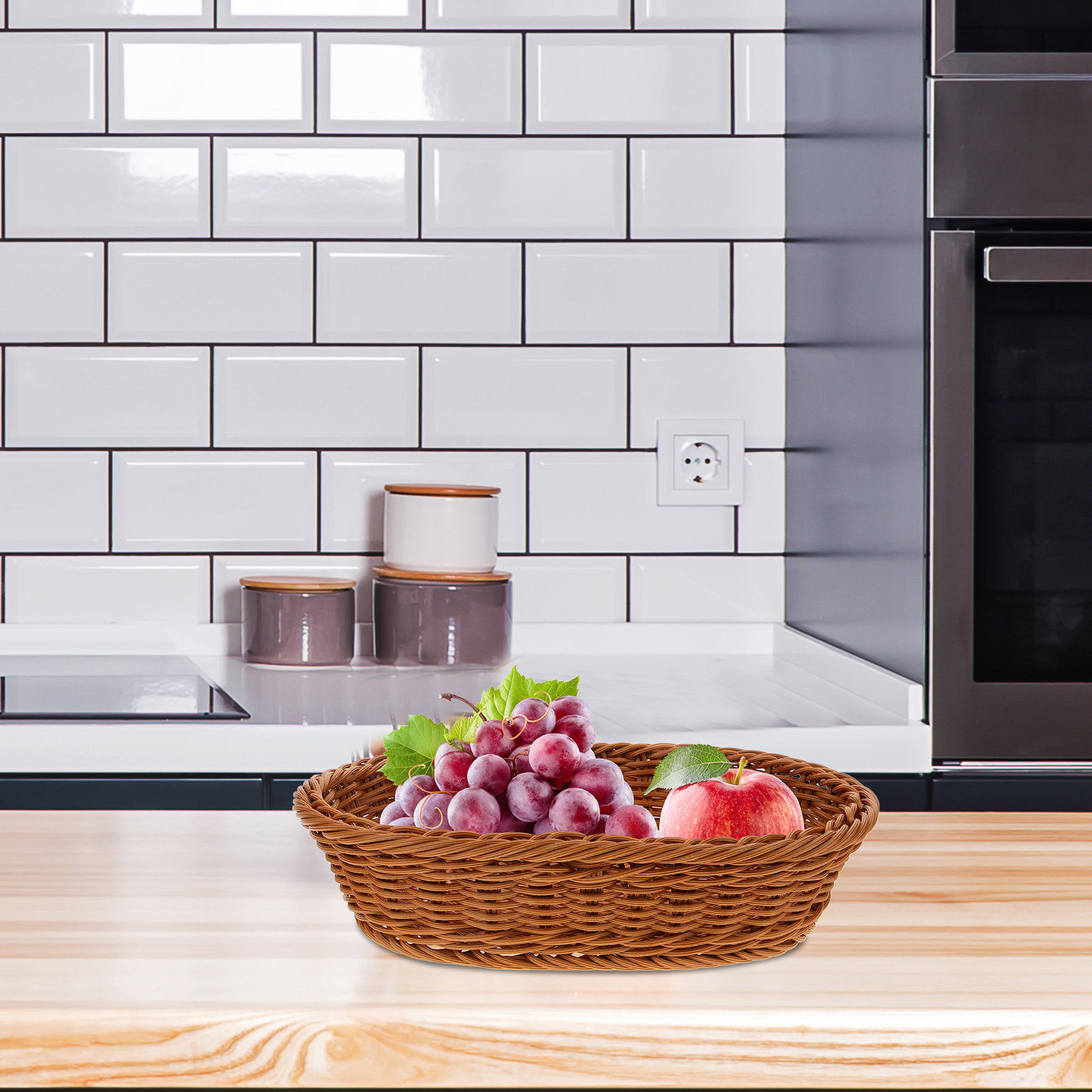 PP Woven Fruit Basket Oval Rus - огляд і ціна Food Snacks Candy