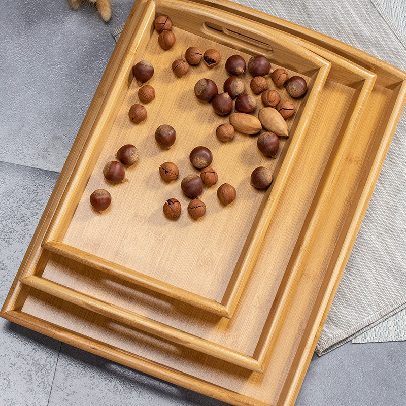 Natural Bamboo Serving Tray Se - огляд і ціна Food Platter Snacks